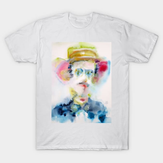 JAMES JOYCE - watercolor portrait .3 T-Shirt by lautir